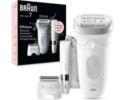 Braun Silk·épil 7 - Epilator met Ladyshave opzetstuk - type 7-441 - Wit/Zilver
