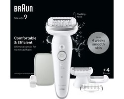 Braun Silk·épil 9 - Epilator met Ladyshave opzetstuk - type 9-041 - Wit/Zilver
