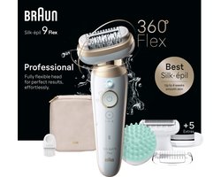 Braun Silk·épil 9 Flex - Epilator met Ladyshave opzetstuk - type 9-071 3D - Wit/Goud