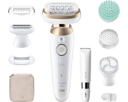Braun Silk·épil 9 Flex SkinSpa - Epilator met Ladyshave opzetstuk - type 9-481 3D - Wit/Goud