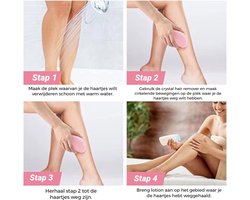 Crystal hair remover - haarverwijderaar - pijnloos ontharen - roze
