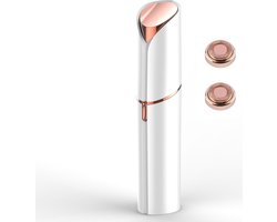 Elektrisch apparaat voor gezichtshaarverwijdering, pijnloze ontharing, wit