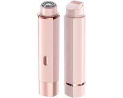 Elektrisch ontharingsapparaat/scheerapparaat voor vrouwen (2-in-1) - Draadloze ontharing voor gezicht en lichaam - Oplaadbare reistrimmer, geschikt voor de gevoelige huid.
