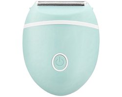 Elektrisch scheerapparaat voor vrouwen: compact, snoerloos nat en droog scheerapparaat, glad lichaam, dubbele trimmer - bikinilijn, snel en gemakkelijk mee te nemen. (Groen)