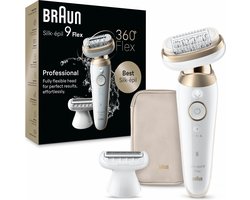 Elektrische epilator - BRAUN - Silk-épil 9 Flex - Gemakkelijk ontharen - 9-041 3D - Wit/Goud