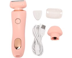 Elektrische epilator - Gladde epilator - Elektrische epilator voor zwangere vrouwen - Natte en droge epilator - Epilator voor vrouwen - Benen - Klein en gemakkelijk mee te nemen (roze)