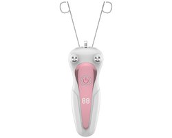 Elektrische gezichts-epilator voor vrouwen - Elektrische gezichts-epilator - USB-gezichtsepilator met LED - Gezichtsepilator voor vrouwen - Gezichtsmassager - Scheerapparaat - Roségoud