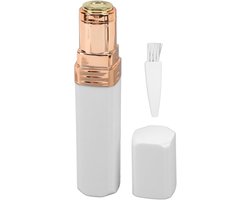 Elektrische ontharingstrimmer, vrouwen wenkbrauw gezichtstrimmer wasbare zachte compacte kleine elektrische haarverwijderaar trimmer voor lip oksel been (wit)