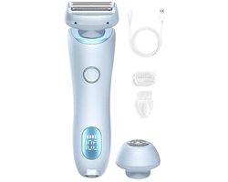 Epilator - 2-in-1 draagbaar scheerapparaat - Nat en droog zeemeerminscheerapparaat voor vrouwen - Epilator Dames Dubbele Hoofdscheerapparaat Privé Haartrimmer - Elektrisch Scheerapparaat Dames Epilator - Blauw