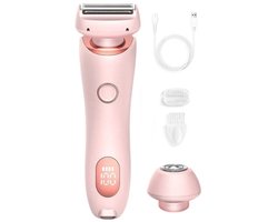 Epilator - 2-in-1 draagbaar scheerapparaat - Nat en droog zeemeerminscheerapparaat voor vrouwen - Epilator Dames Dubbele Hoofdscheerapparaat Privé Haartrimmer - Elektrisch Scheerapparaat Dames Epilator - Roze