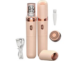 Epilator Vrouw 2-in-1 - Elektrisch Ontharingsapparaat en Ladyshave - Pijnloze Haarverwijdering voor Gezicht, Benen en Bikinilijn - Oplaadbaar - Roze