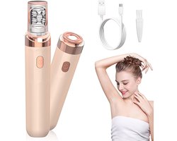Epileerapparaat dames - Epilator Gezicht - Elektrische ontharingsapparaat - 2-in-1 ontwerp - Oplaadbaar - LED-lampje - Pijnloos - Compact - Gezicht - Kin - Bovenlip - Vrouwen
