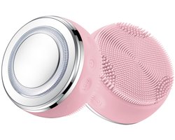 Gezichtsverzorgingsapparaat, gezichtsverzorging, gezichtsmassageapparaat, verbetert de opname van huidverzorgingsproducten, maskerapparaat, verhoogt de opname van huidverzorging, siliconen gezichtsreinigingsapparaat, gezichtsborstel, roze