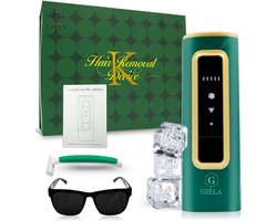 Giela® - Laser ontharingsapparaat – Ontharingsapparaten - Epileerapparaat dames – Epilator – Scheerapparaat – mannen – Ipl - Scheermes - Pijnloos laser ontharen - Professioneel ontharingsapparaat – Pijnloos - Ice – Ice Cooling – Zonnebril