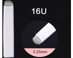 Hoge Kwaliteit Microblading mesjes | voor Wenkbrauw | diameter 0.25mm 16 Naalden |10 stuks