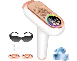 IPL Ontharingsapparaat met Vriesfunctie - 3-in-1 HR/SC/RA - 9 Energieniveaus - 999.999 Lichtflitsen - Pijnloze Haarverwijdering voor Gezicht, Bikinilijn en Lichaam