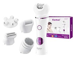 Kemei 7937 Epileerapparaat Dames Epilator Ontharingsapparaat - Display - Wit/Paars