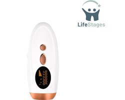 LifeStages - Laser Ontharingsapparaat - IPL-Lichtpilator met Aanraakscherm - 9 Energieniveaus - 999.900 Flitsen - Perfect voor Vrouwen, Mannen, Oksels, Benen, Lichaam