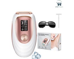 LifeStages - Laser Ontharingsapparaat - Laser Ontharing - IPL Ontharing met Ijs-koelsysteem voor Pijnloos & Langdurig Resultaat - Veilig Thuis Ontharingsapparaat voor Oksels, Achterbenen, Armen, Gezicht, Bikinilijn