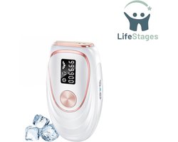LifeStages - Laser Ontharingsapparaat - Laser Ontharing - IPL Ontharing - Pijnloos & Langdurig Resultaat - Veilig At-Home Ontharingsapparaat voor Oksels, Rug, Benen, Armen, Gezicht, Bikinilijn