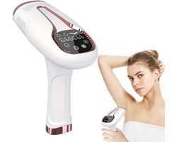 OKWISH IPL Ontharingsapparaten - IPL Ontharingsapparaat - Laser Ontharing Thuis - Pijnloze Ontharing - IJskoel Ontharing Apparaat - 5 Energiestanden - Wit - ABS