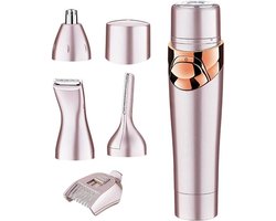 Ontharing voor vrouwen, 4-in-1 pijnloze gezichtshaarverwijderaar, oplaadbare bikinitrimmer, draagbaar elektrisch scheerapparaat, feilloze epilator