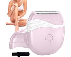 Ontharingsapparaat - 1 stuk - Ontharingsapparaat voor vrouwen - 9,1 × 6,6 × 3,3 cm - Gezichtshaarverwijdering - Draagbaar - Elektrisch beautyaccessoire - Geschikt voor armen en benen - Roze (Batterijen niet inbegrepen)