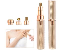 Ontharingsapparaat, 3-in-1 ontharingsapparaat, afneembaar ontharingsapparaat, waterdicht gezichtsontharingsapparaat met nachtlampje, USB elektrisch scheerapparaat voor vrouwen (goud).