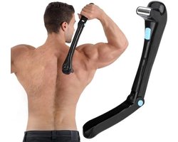 Ontharingsapparaat voor de rug, elektrische trimmer, epilator voor het lichaam; 180 graden inklapbaar, snoerloos ontwerp; unisex; geschikt voor nat en droog gebruik.
