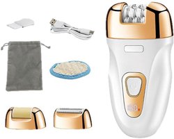 Scheerapparaten voor dames, bikinitrimmer voor dames, 3-in-1 elektrische scheerapparaten voor dames, oplaadbare haartrimmer, draadloos scheerapparaat voor gezicht, benen en oksels