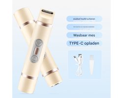 Silky Smooth Shaver - Dames - Elektrisch scheerapparaat voor dames - Scheerapparaat - Epilator - Dames - Scheerapparaat - Dames Scheerapparaat - Epilator - 2-in-1 elektrisch scheerapparaat voor dames - Bruin
