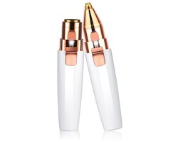 SNJY® Epilator - Gezichtsepilator Vrouw - Epilator Gezicht - 2-in-1 Wenkbrauwtrimmer en Gezichtshaarverwijderaar - 5V - Wit/Roze