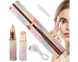 Wenkbrauw Trimmer - Ladyshave - Epilator - Led Lamp - Glitter - Makkelijk te gebruiken - USB