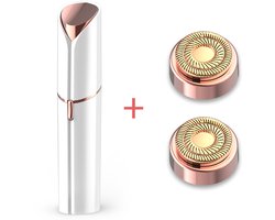 Wit elektrisch apparaat voor gezichtsontharing, pijnloze ontharing.