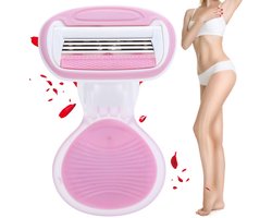 Women's 4 Blades, Extra Smooth Women's Flexball Compact Damesscheermes voor op reis met reisetui handmatige, scheerapparaat voor lichaamshaar, Epilator voor vrouwen, Beenhaarverwijderaar
