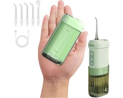 1 stuks - Waterflosser voor tanden, draagbare monddouche met 4 standen, 5 flosspunten, telescopische watertank van 200 ml, IPX7 waterdicht, oplaadbare, draadloze tandplakverwijderaar voor thuis en op reis