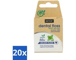 20 x Sence - Fresh Mint - Flosdraad - Verfrissend - 50 meter - Flosdraad - Mondhygiëne - Tanden Reinigen - Tandplak Verwijderen - Frisse Adem