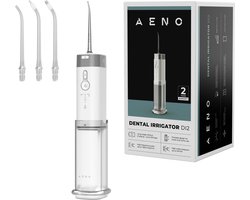AENO DI2 Professionele Waterflosser - Tandsteen Verwijderaar - Monddouche - Flosapparaat - Draadloos - IPX7 - 5 Standen - 140 PSI - Portable - 100 Dagen Accu - Met Opzetstukken & tas