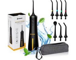 Bolusso Waterflosser - Inclusief 7 Opzetstukken - Reistas - E-book - Volledig instelbaar - Monddouche - Tongreiniger - Mondverzorging - Tandplak Verwijderaar - Beugel Schoonmaken - Tandsteenverwijderaar - Flosapparaat - NIEUW model
