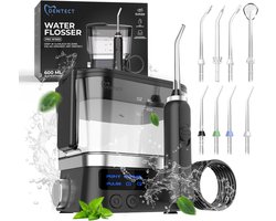 Dentect Waterflosser - Neusdouche - Monddouche - Tongschraper - Tongreiniger - Flosapparaat - Beugel schoonmaken - Tandplak verwijderen - Tandsteenverwijderaar - 600 ML