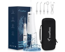 Draadloze Water Tandflosser met 4 Modi en 5 Jet Tips - IPX7 Waterdicht, 300 ML Verwijderbare Watertank & Krachtige Batterij voor Thuis en Reizen