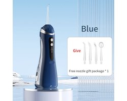 Draagbare elektrische waterflosser, slimme mond- en tandreinigingsmachine - Blauw