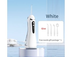 Draagbare elektrische waterflosser, slimme mond- en tandreinigingsmachine - Wit