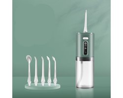 Draagbare irrigator – Flosser – Waterflosser – Draadloze elektrische irrigator met 5 flossstanden – Oplaadbare watertandenreiniger met USB-oplaadfunctie voor thuisgebruik en reizen. Tandvleesverzorging