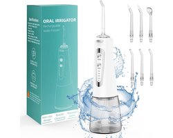 Draagbare Waterflosser met 5 Modes en 6 Vervangbare Jet Tips - Oplaadbaar en IPX7 Waterdicht