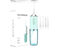 Draagbare Waterflosser Oplaadbaar Orale Irrigator 220Ml Elektrisch Tand Reinigingsapparaat 3 standen waterdicht USB oplaadbaar flosapparaat monddouche - Groen