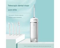 Draagbare waterflosser voor thuisgebruik, elektrische puls-tandreiniger, verwijderaar van mondvlekken, waterspray-tandzijde - wit