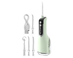 Elektrisch tandenreinigingsapparaat - Waterflosser met 5 standen - Gevoelige tanden reiniger - Voor thuisgebruik - ABS materiaal - Groen - Compact formaat