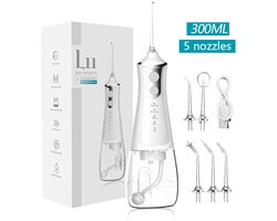 Elektrische flosser waterflosser draagbare tandheelkundige flosser orale reiniging (wit)