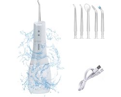 EVERFUZE - Waterflosser - Monddouche Draadloos - Tandsteen Verwijderaar Elektrisch - Watertank 400ml - Gevoelige Tanden - Cadeau - 6 Mondstukjes